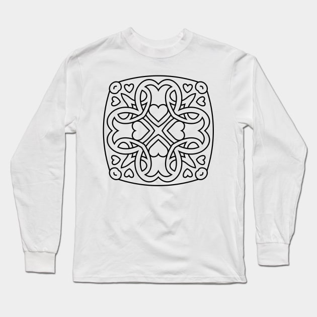 MANDALA T-SHIRT MANDALA 212 Long Sleeve T-Shirt by abcmandalaclothing